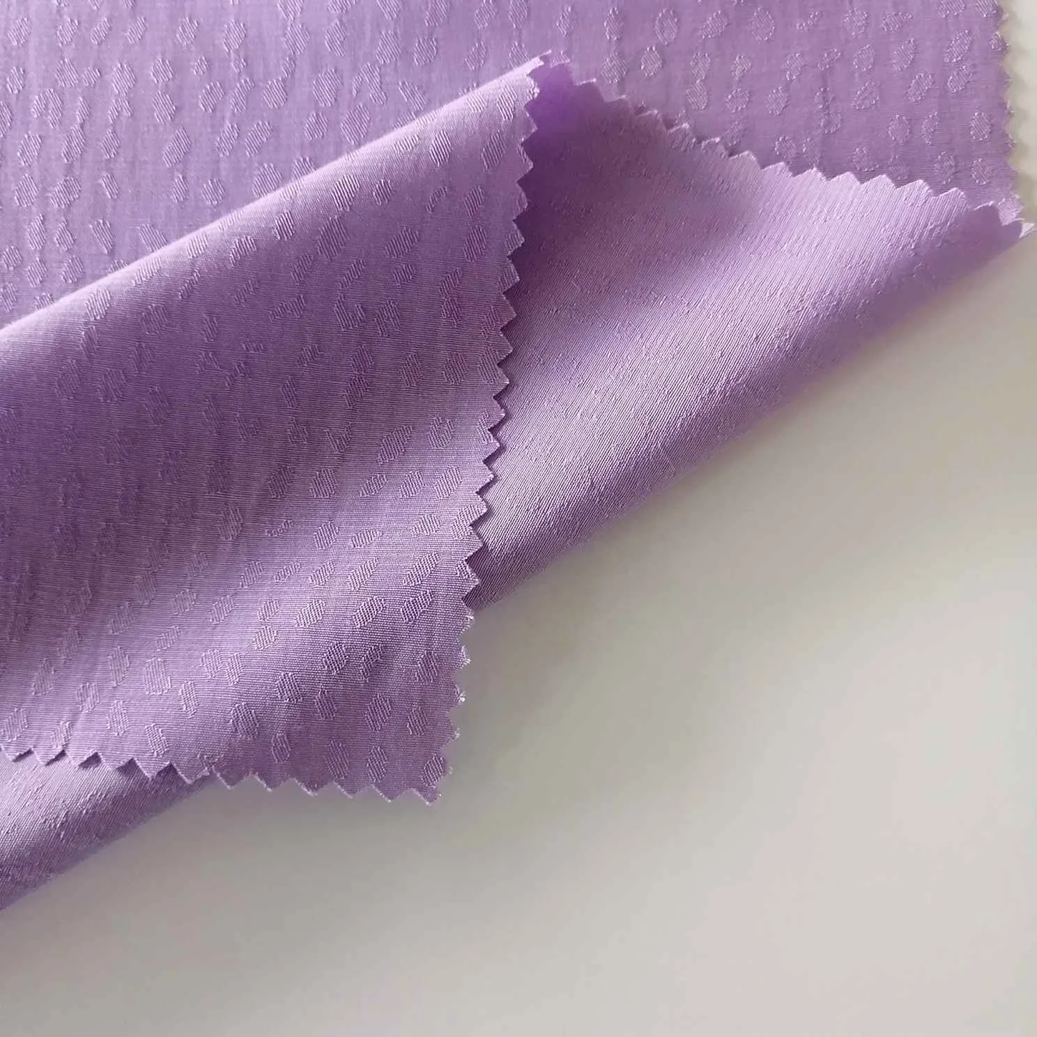 Like cupro fabric smooth and soft handfeel jaquard woven fabric polyester rayon fabric for women sleepwear blouse dress