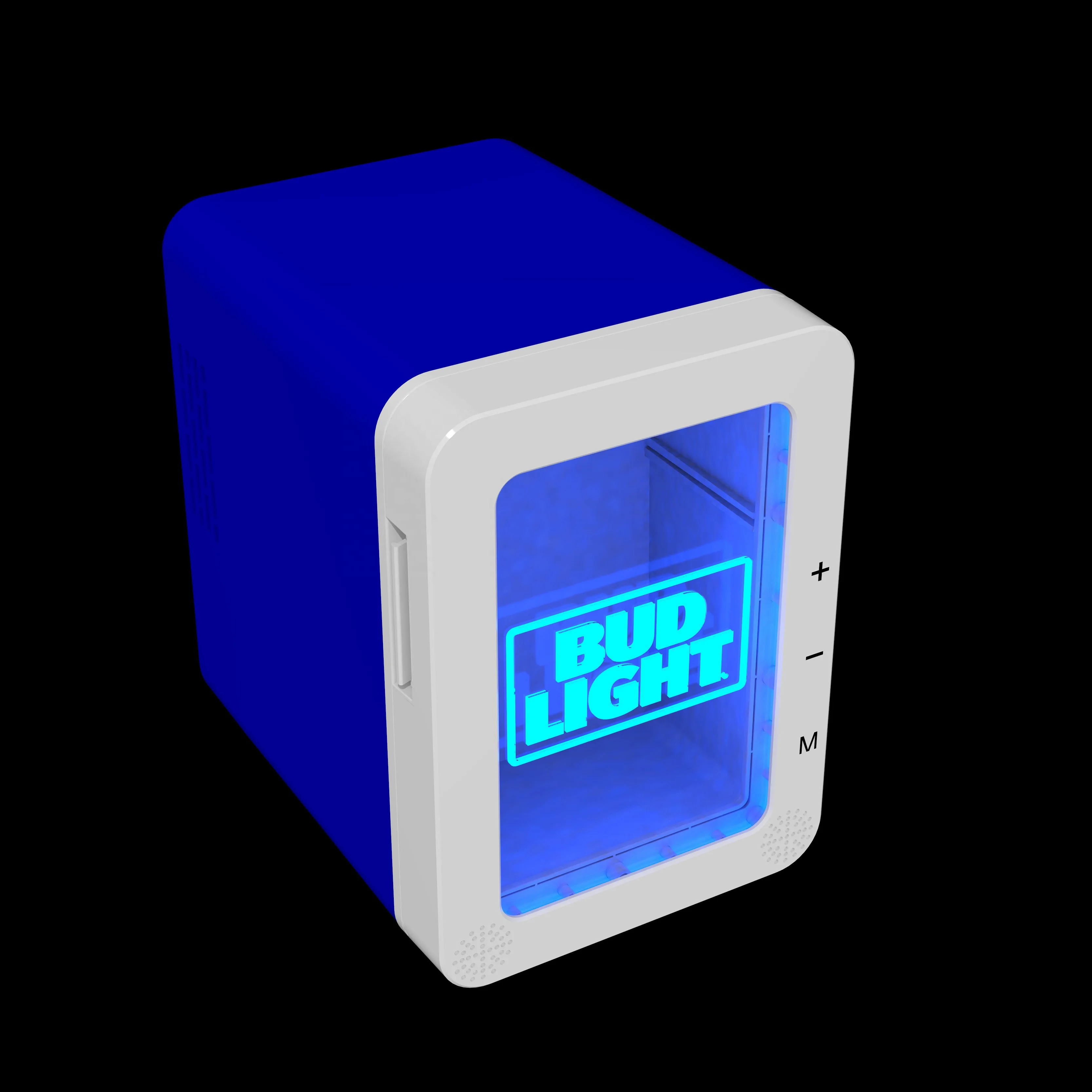 TR Portable Bluetooth wireless speaker Small Display Bar Fridge Mini Refrigerator for Drinks with LED logo and FM radio