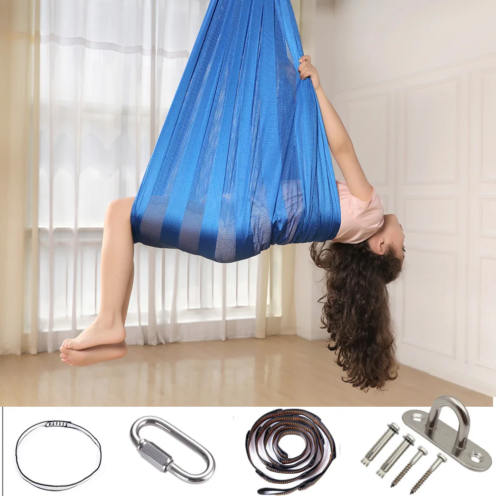 Indoor Outdoor Children Fitness Swing Super Soft Mesh Breathable Hammock Hanging Chair