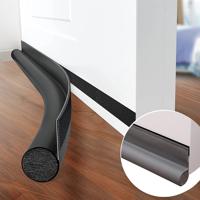 Door Draft Stopper Weather Stripping Sweep Adjustable Under Door Draft Blocker Insulator Suitable for Interior Exterior