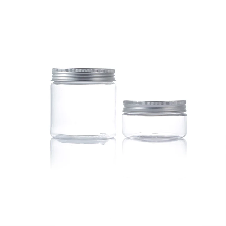 250ml 400ml 500 ml Clear Plastic Jar With Lid For Dry Food, Peanut Butter, Honey and Jam Storage