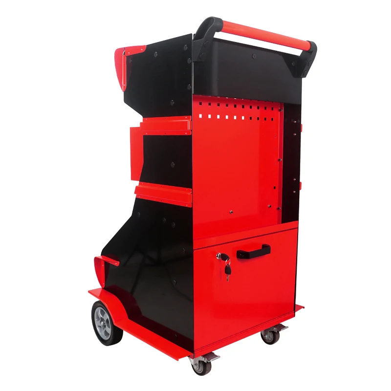 GATmatic Rolling Tool Chest Metal Drawer Roller Door Design Workshops Garage Maintenance Tool Trolley Wood Material Cabinet