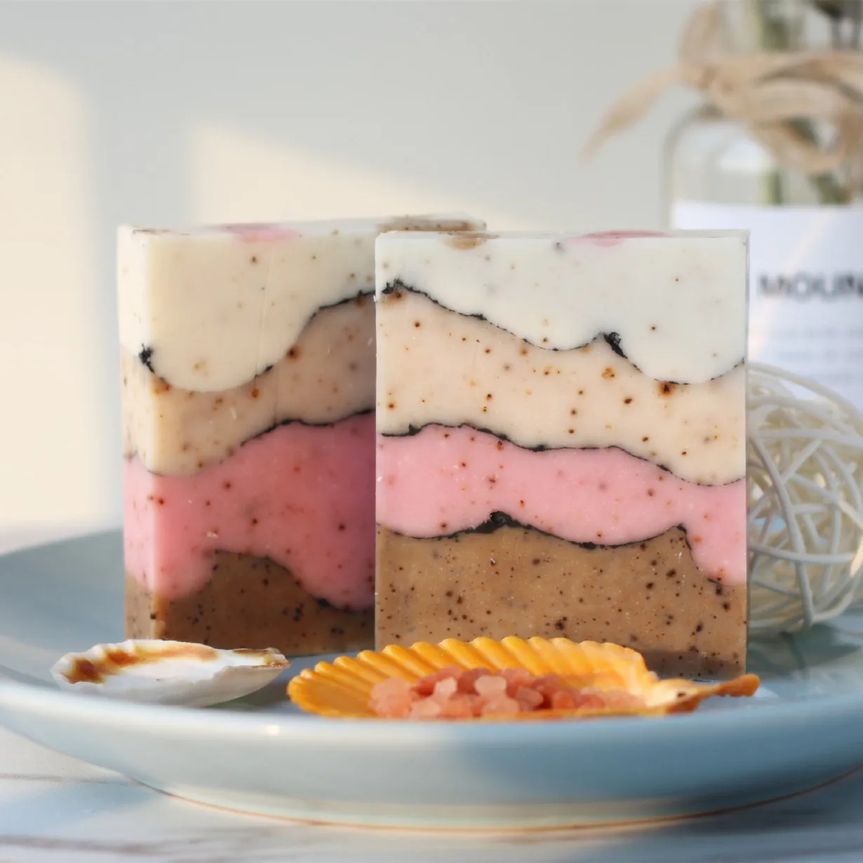 Private Logo Natural Herbal Gardenia Soap Bar Cold Press Essential Oil Multi-layer  Soap