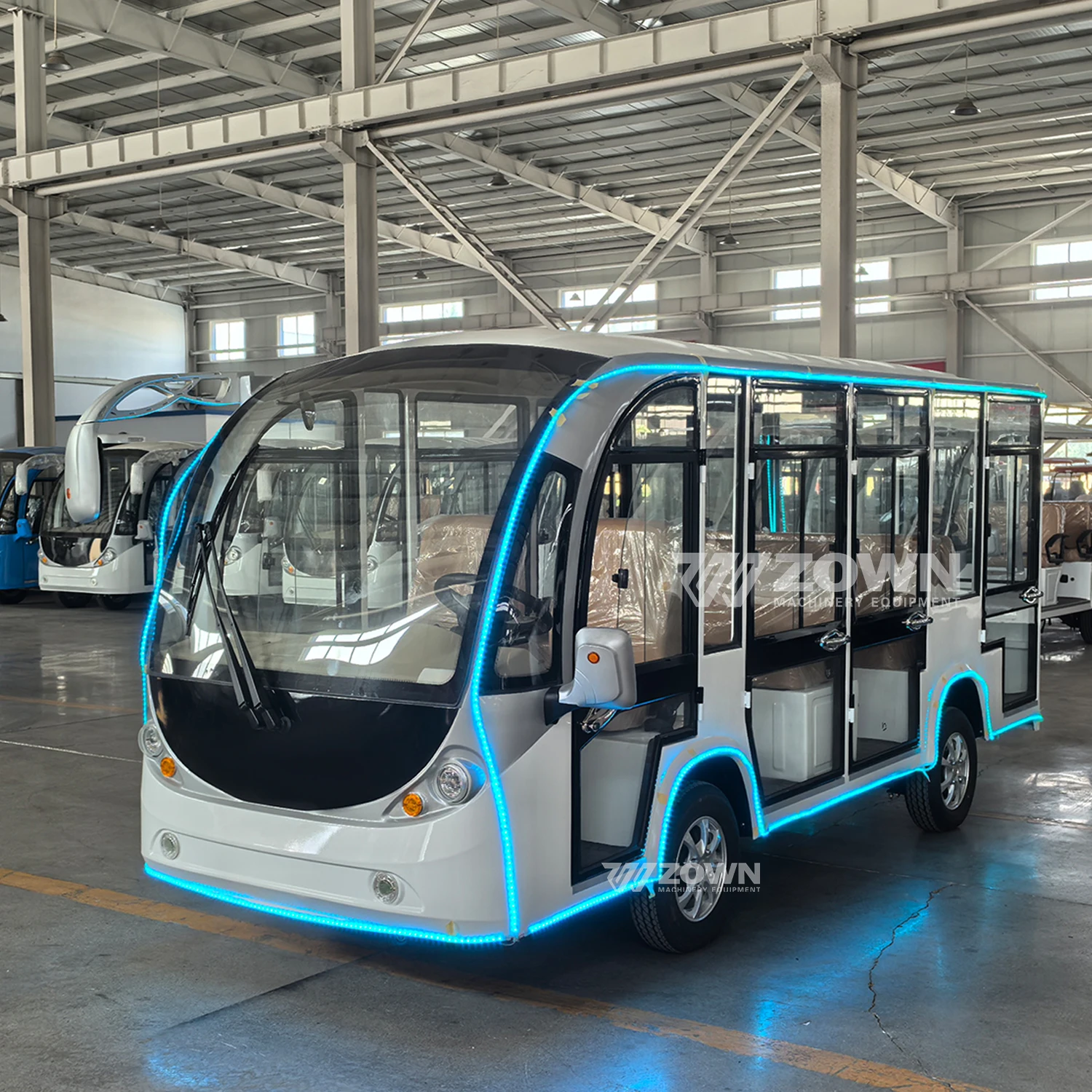 Luxury mini bus with doors Electric bus with light strip 15 seat mini bus for sale