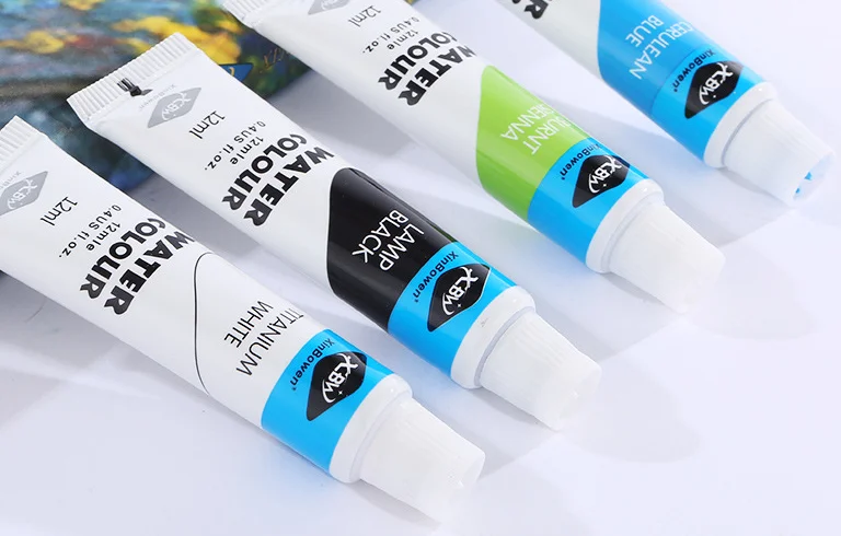 12 color box watercolor pigment painting set art supplies