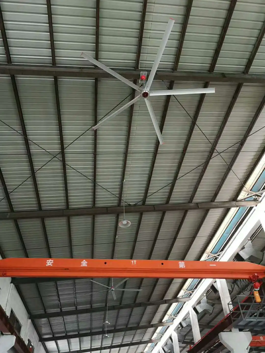 WEIYU 14FT Industrial Ceiling Axial Fan Low Noise DC Cooling Durable Fan