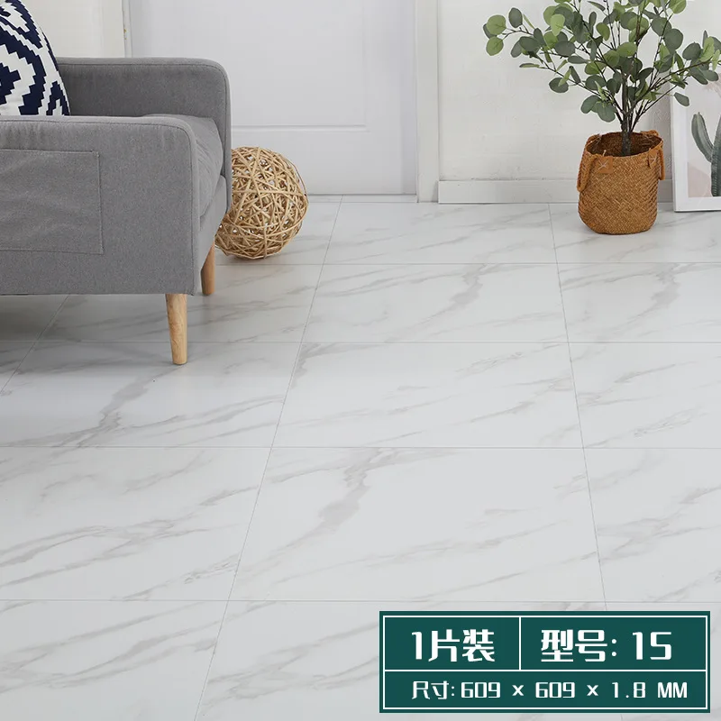 commercial vinyl plank flooring 60*60cm Self-adhesive Floor Easy installation PVC  Tiles luxury vinyl  flooring waterproof