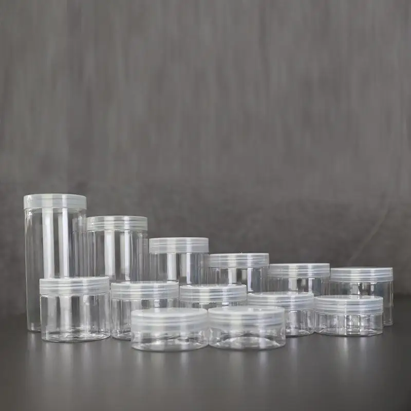 300ml 400ml plastic jar pet plastic jars for food packaging food grade Transparent plastic wide mouth bottle