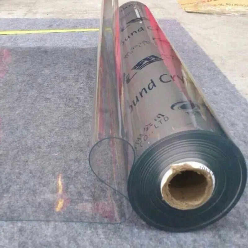 PVC transparent soft plastic roll hard sheet door curtain glass clothing template blister sheet insulation PE T thin film 0.15