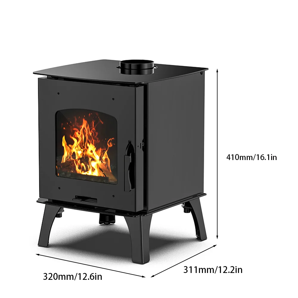 Wood Stove  Explosive Models freestanding Premium black mini Wood Burning Stove indoor adjustable air intake wood fireplace