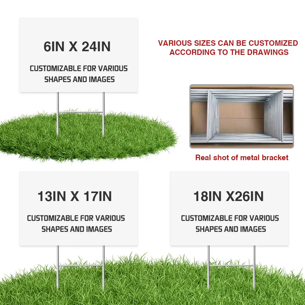 Coroplast customized plastic sign board birthday vote yard signs sheet fluted corrugated PP plastic hollow sheets lawn signs