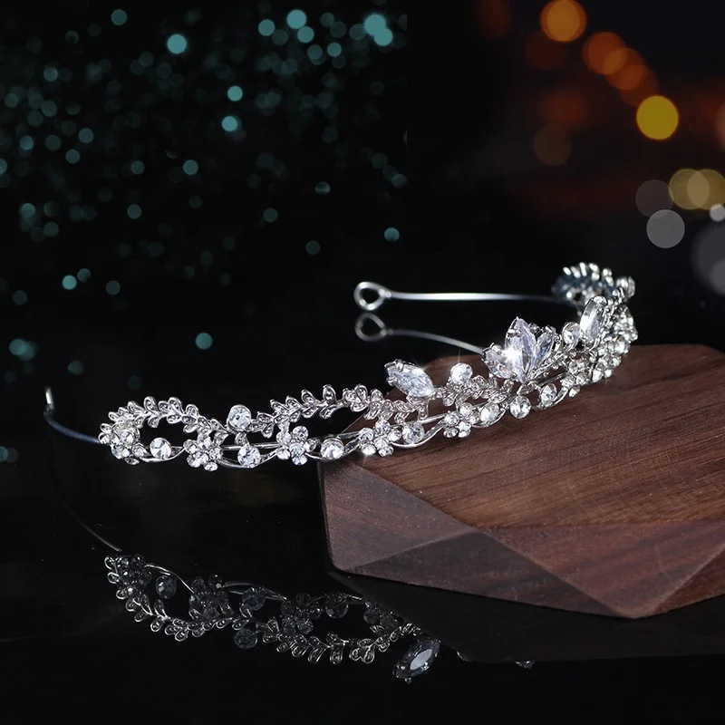 Оптовая продажа, Корона из сплава со стразами, свадебные тиары и корона для вечеринки для женщин