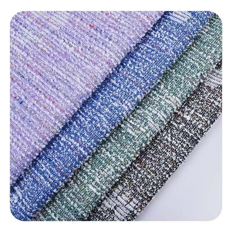 2023 Luxury Fashion Yarn-dyed  Tweed Jacquard Fabric with Metallic Silver Yarn For Women Jacket suits and dress