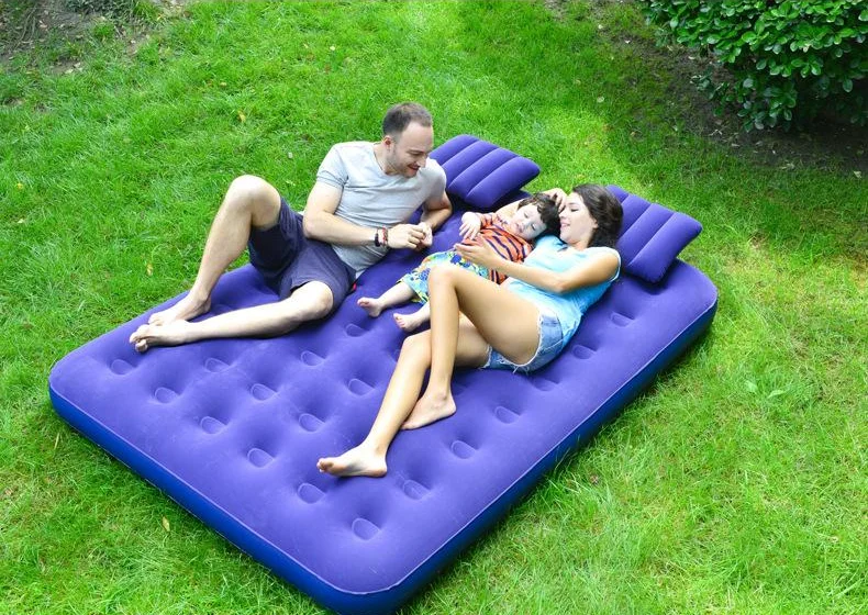 wholesale twin size comfortable advertising air bed hot outdoor folding single home inflatable air bed mattress