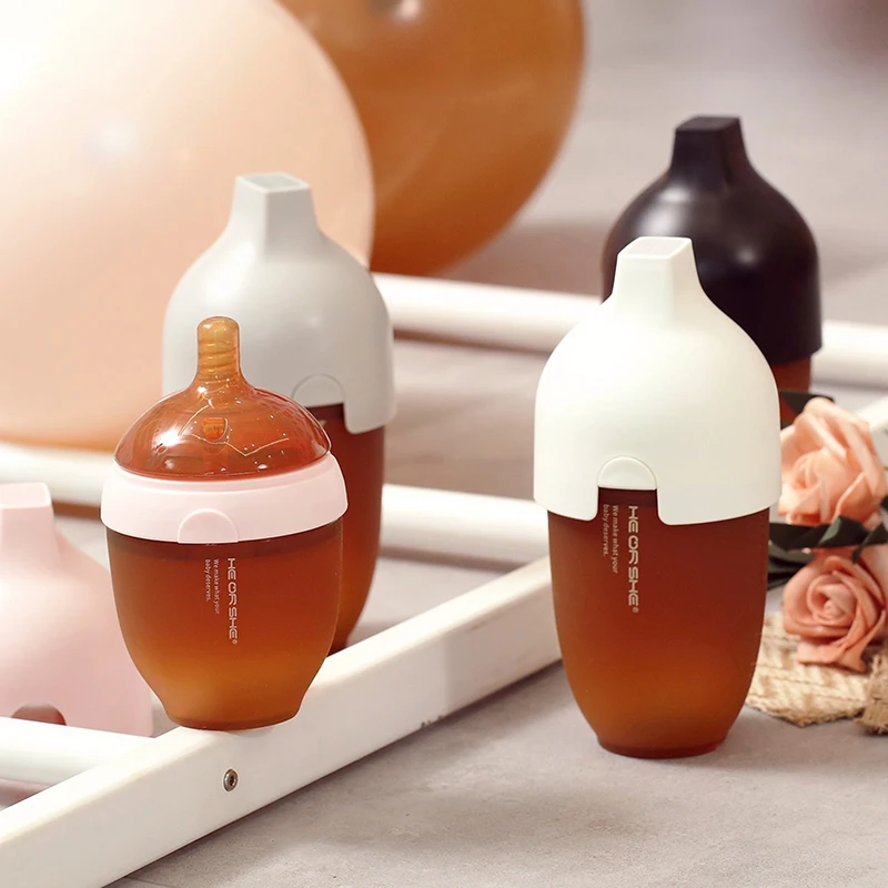 Hot selling BPA free Eco friendly Breastfeeding adult 240mL infant new born milk baby bottles