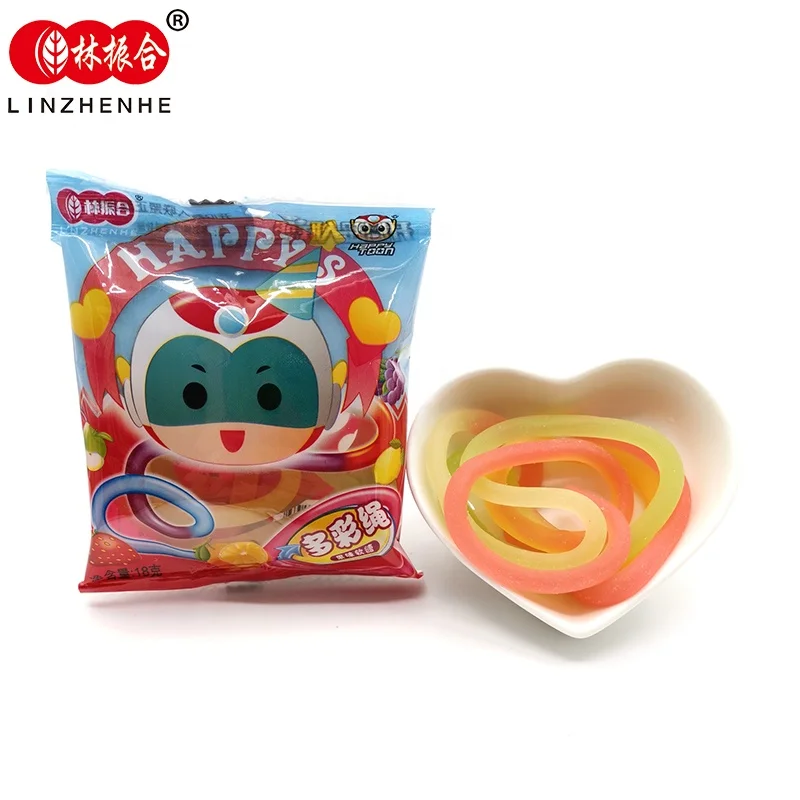 wholesale candy Chaozhou factory colorful worms gummy with vitamins for kids