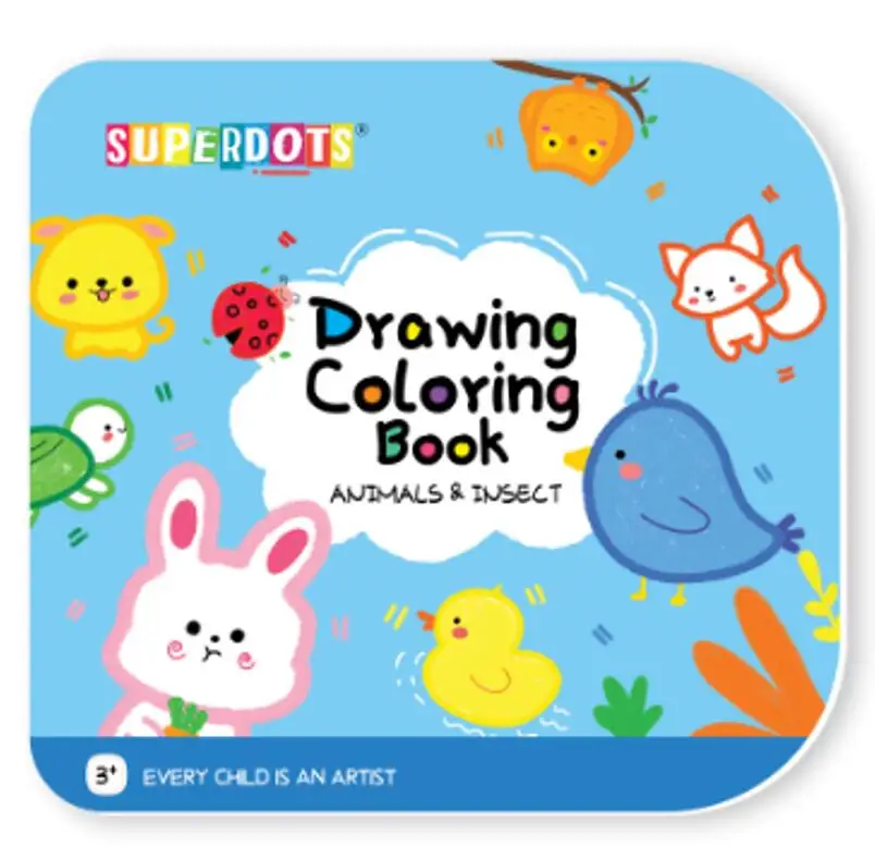 custom stationery drawing toys set, magic coloring Activity book 25 sheets pack washable dot markers art set for school