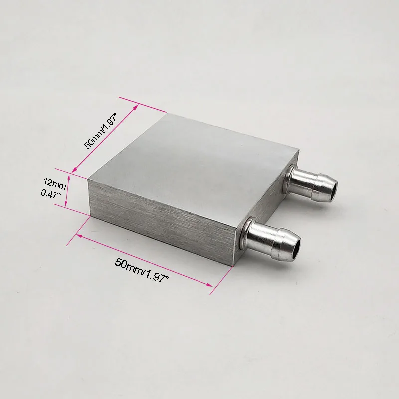 50x50mm CNC Internal Channel Flow Aluminum Water Cooling Block Liquid Cold Plate