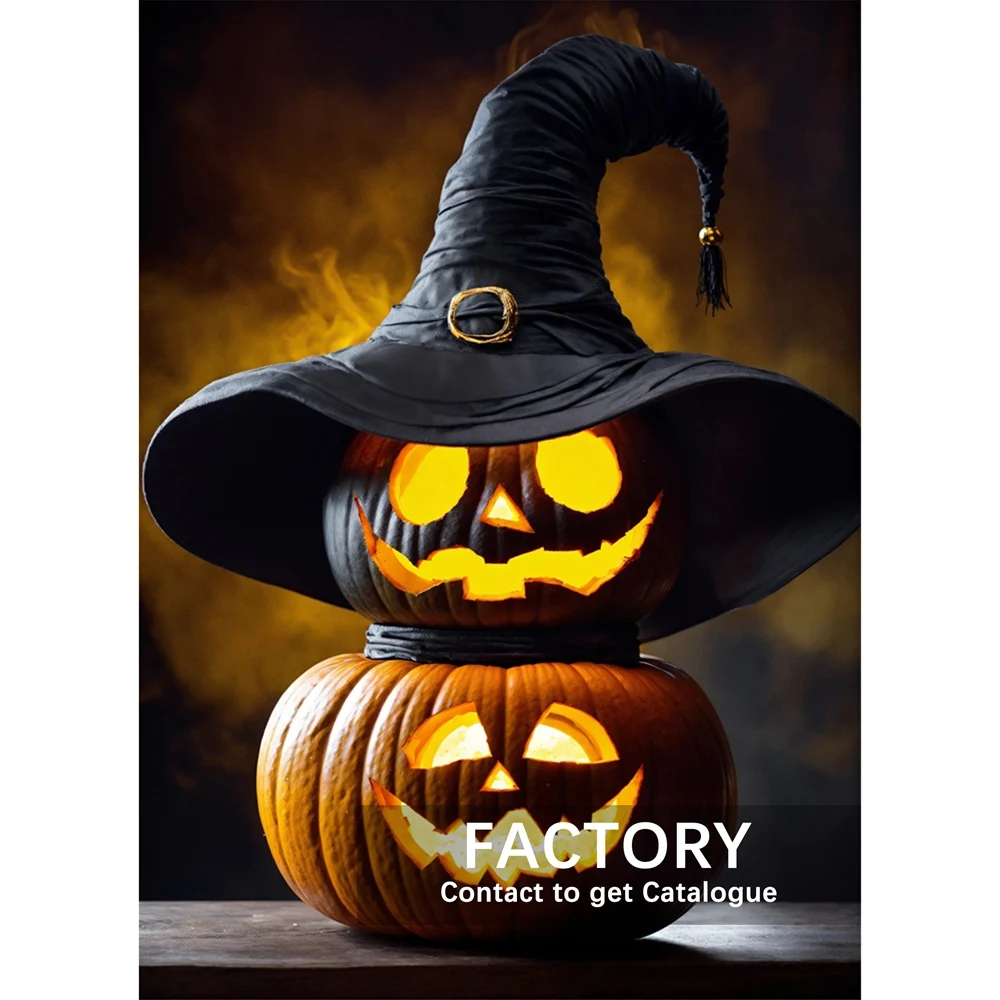Halloween Backdrop Grave Pumpkin Lantern Vinyl DIY Diamond Painting Background Studio Photocall Photozone