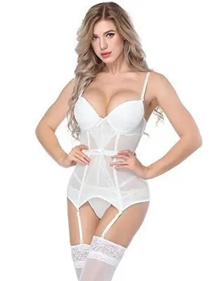 Белый корсет модное сексуальное женское белье для