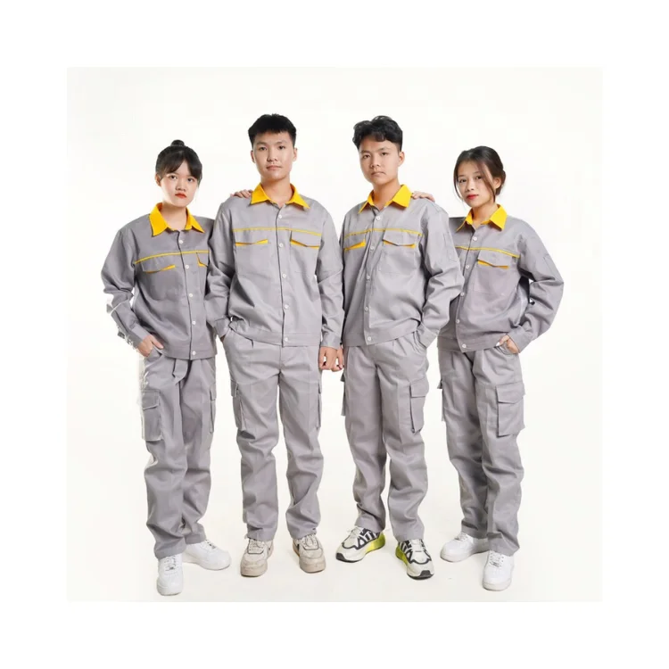 New Quality Work Safety Uniform Green Vina Custom Size Work Garments Packed In Bag Vietnam Manufacturer