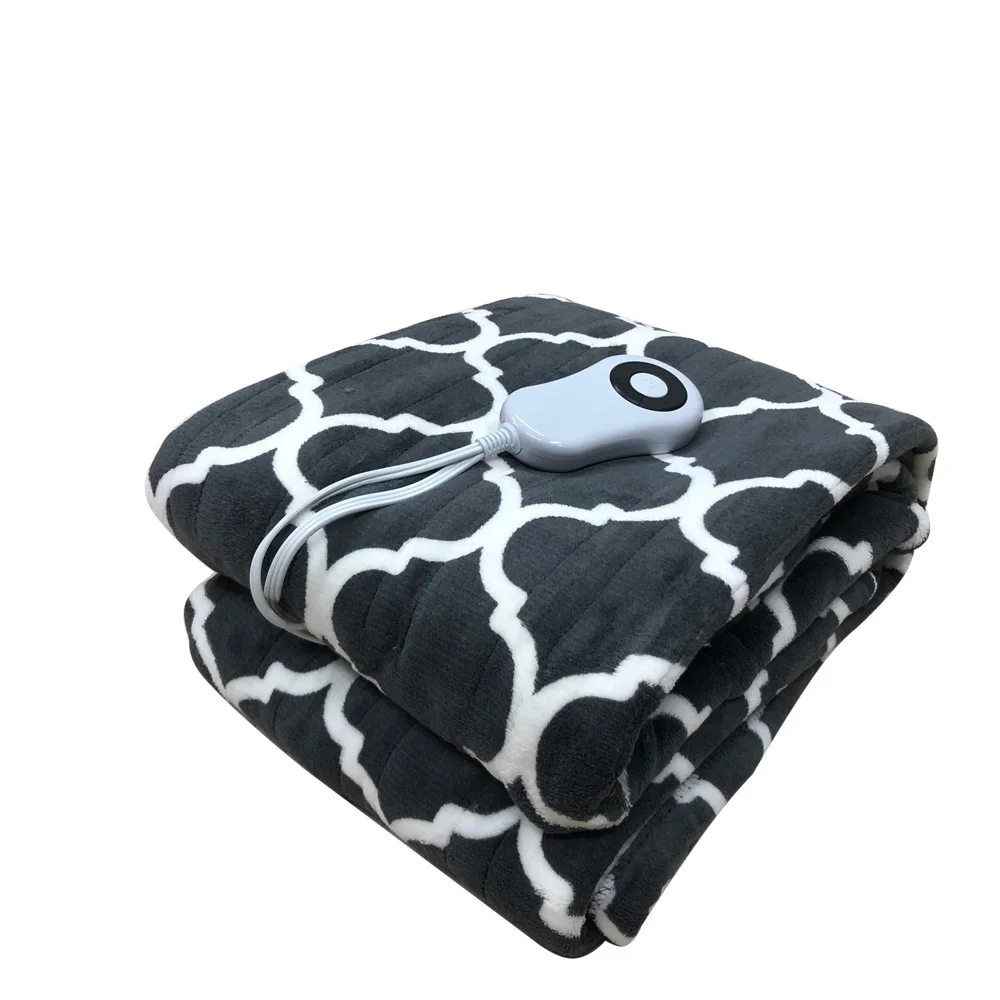 2022 New Trends Soft Flannel and sherpa Fabric High Quality Polyester Soft Warm Luxury Electric Blanket for Winter