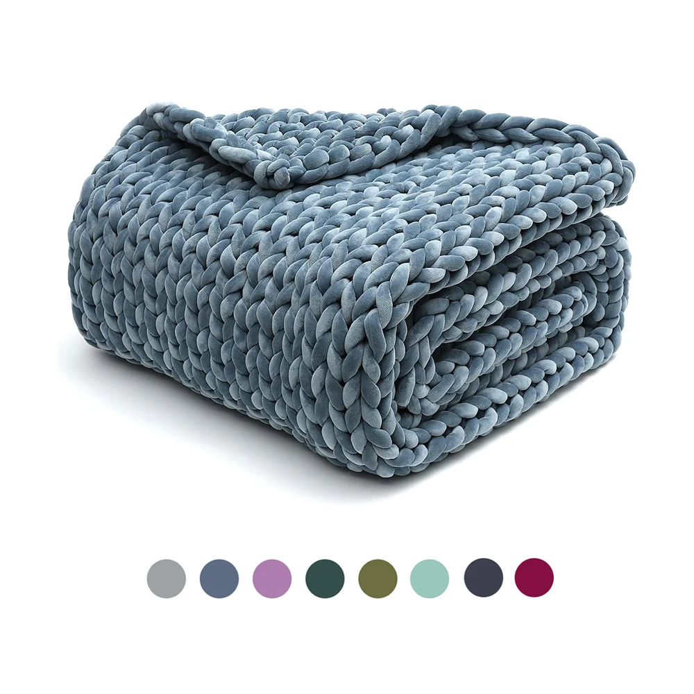 Wholesale Luxury Soft Breathable Chunky Thick Braided Knit Blanket Throw For Home Decoration