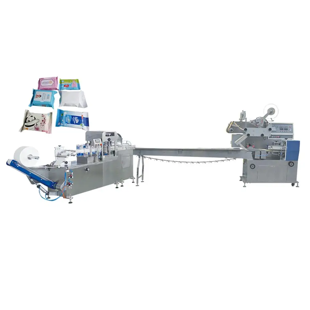 Производственная линия, автоматические влажные салфетки, портативная (упаковка) Машинная производственная линия