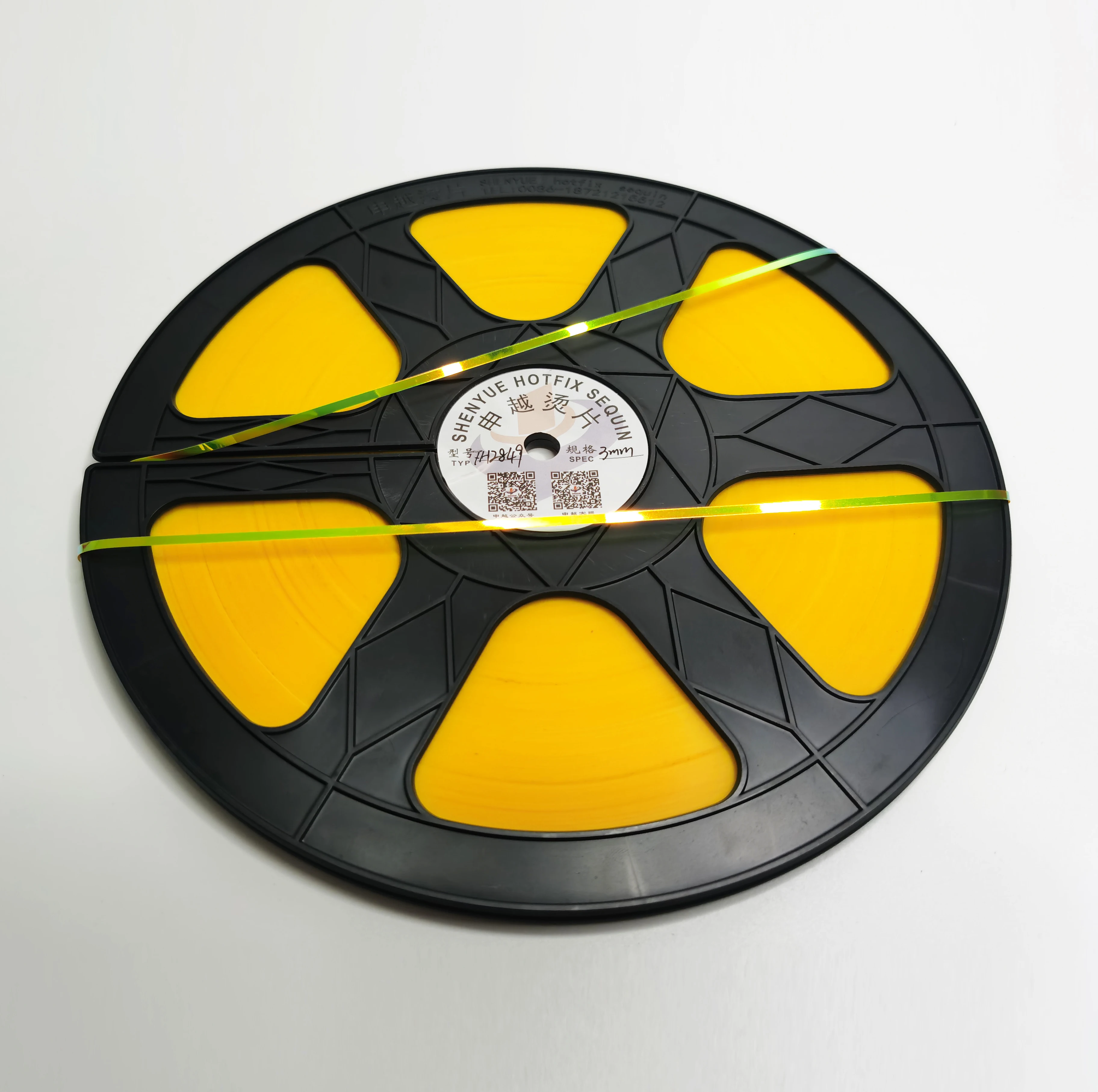 2mm 3mm 4mm 5mm 6mm rainbow color spangle reel for computerized automatic hot fix sequin embroidery motif machine used