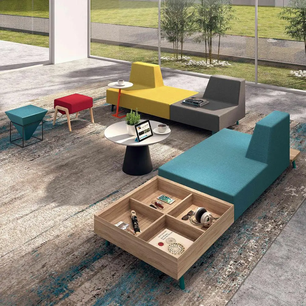 High quality modern modular office fabric sectional sofa