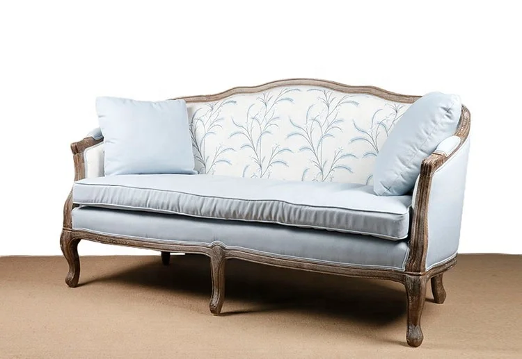 Solid wood frame love seat sofa contemporary hotel furniture sofa set design rattan sofa set