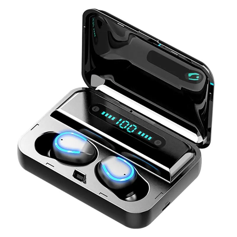 Earphones for airpod Mini LED Display Headphones with Microphone Stereo Sound waterproof Earpiece Wireless Hidden Sport Headsets