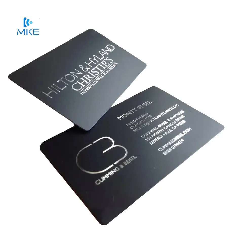 Custom luxury embossed frost uv black plastic pvc cards