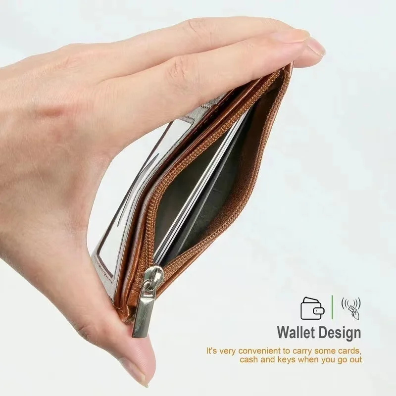 Анти-Магнитный чехол для карт RFID с несколькими слотами из искусственной кожи держателем разрешения на работу