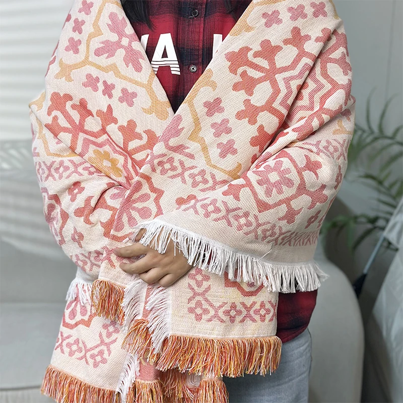 Home textile supplies home jacquard woven blanket custom tapestry blanket blankets & throws