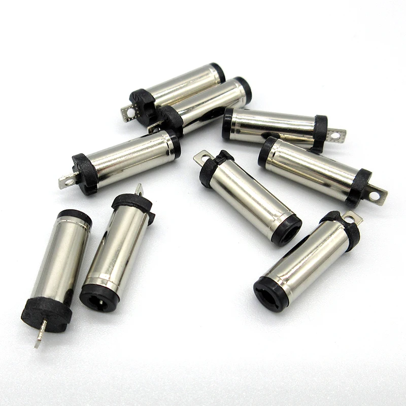 Factory Directly Supply 5.5*2.1 5.5*2.5 Black Yellow DC Male Plug 5.5mm Barrel Jack DC Connector DC Pin