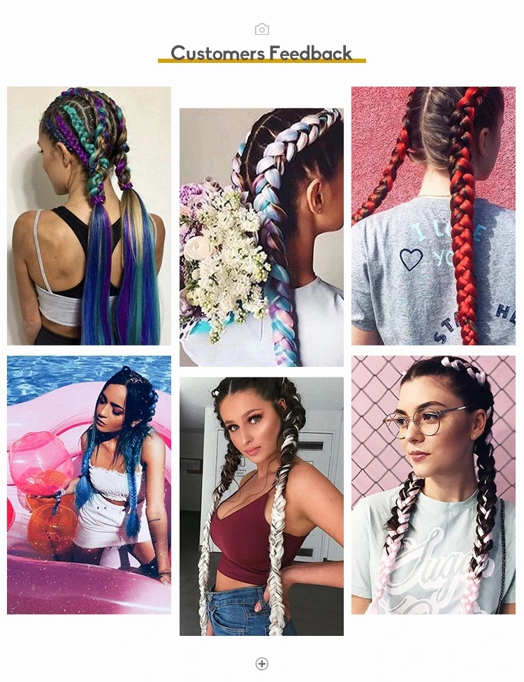 
Wholesale Hot Water Setting Ombre Braid Synthetic Braid Hair Extension Fiber Synthetic Braiding Hair 