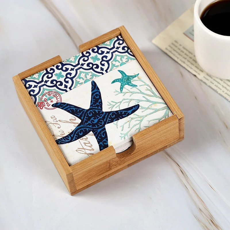 Blank Ceramic Coasters White Matte 4 inch Absorbent Sandstone souvenir custom printed coffee tea wine cup Coaster