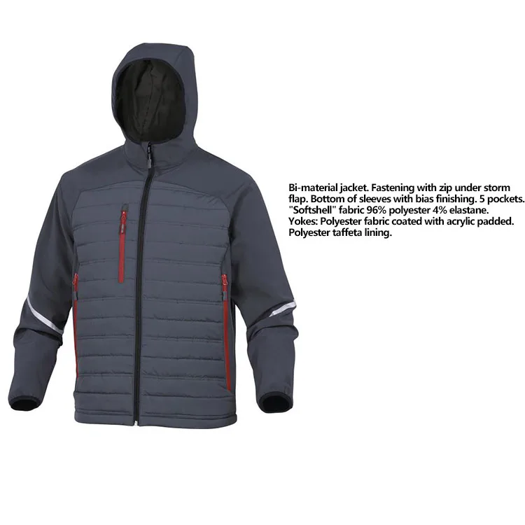 Deltaplus MOTION Protection Anti Cold Windproof Rainproof Light Quilted Softshell And Polyester Work Coverall Working Uniform