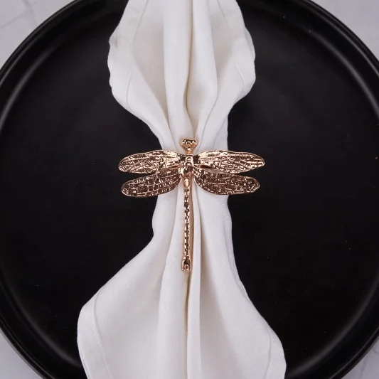 2023 wholesale new designs insect napkin rings butterfly serious napkin holder