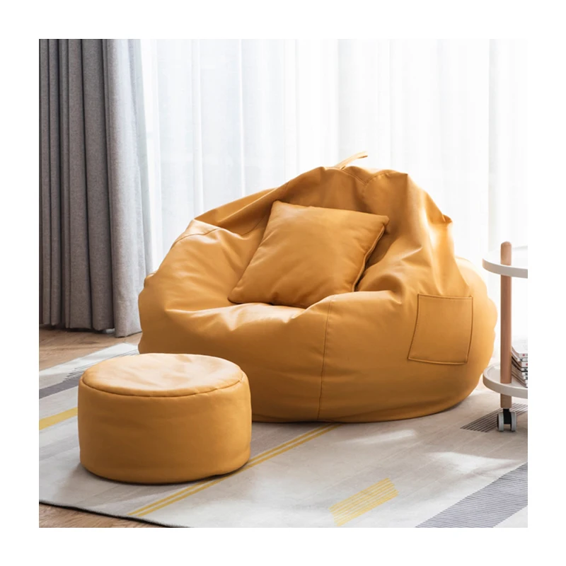 Leather Chair Beanbag Adult Children Anti-stain Unfilled Storage Bean Bag Cover