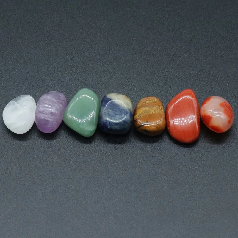 Irregular Natural Crystal Stone Pendant Necklace Natural Energy Healing Yoga Orgone Pendant Seven Chakra Set With Gift Box