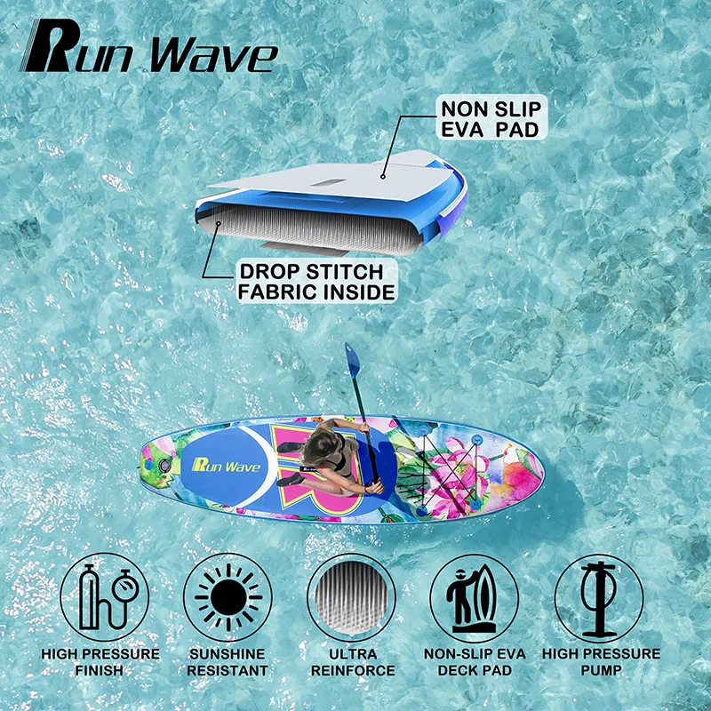 Run Wave Offshore Waters Unisex Inflatable Board Paddle 320*84*15cm