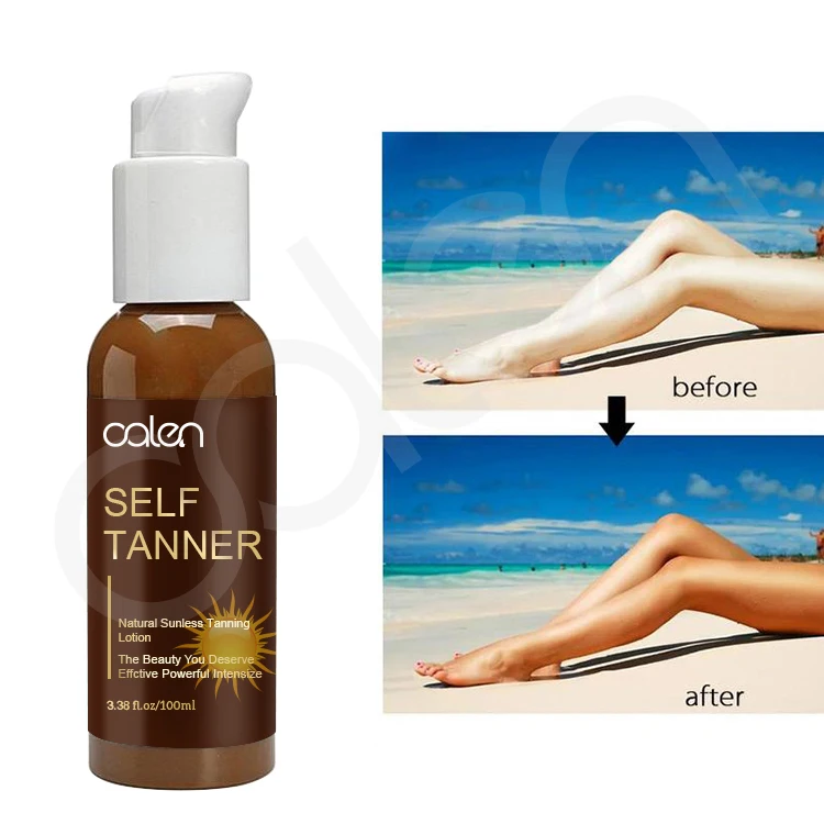 Private Label OEM Natural Glow Self Tanner Sunless Protect Bronzing Sun Organic Tanning Lotion