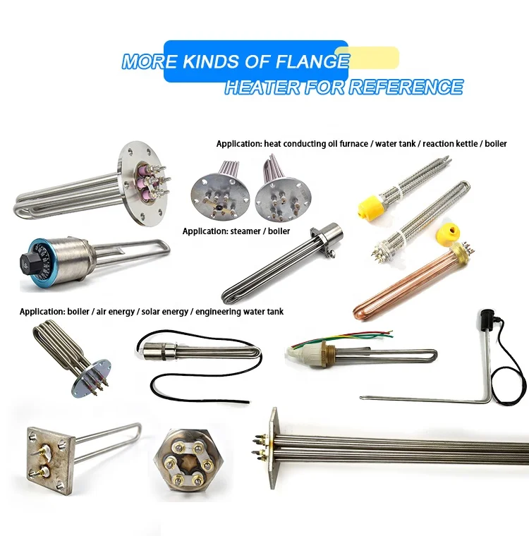 Laiyuan 220v 240v Immersing Water Heater Element Industrial Flange Immersion Heater Electric Flange Tubular Heater