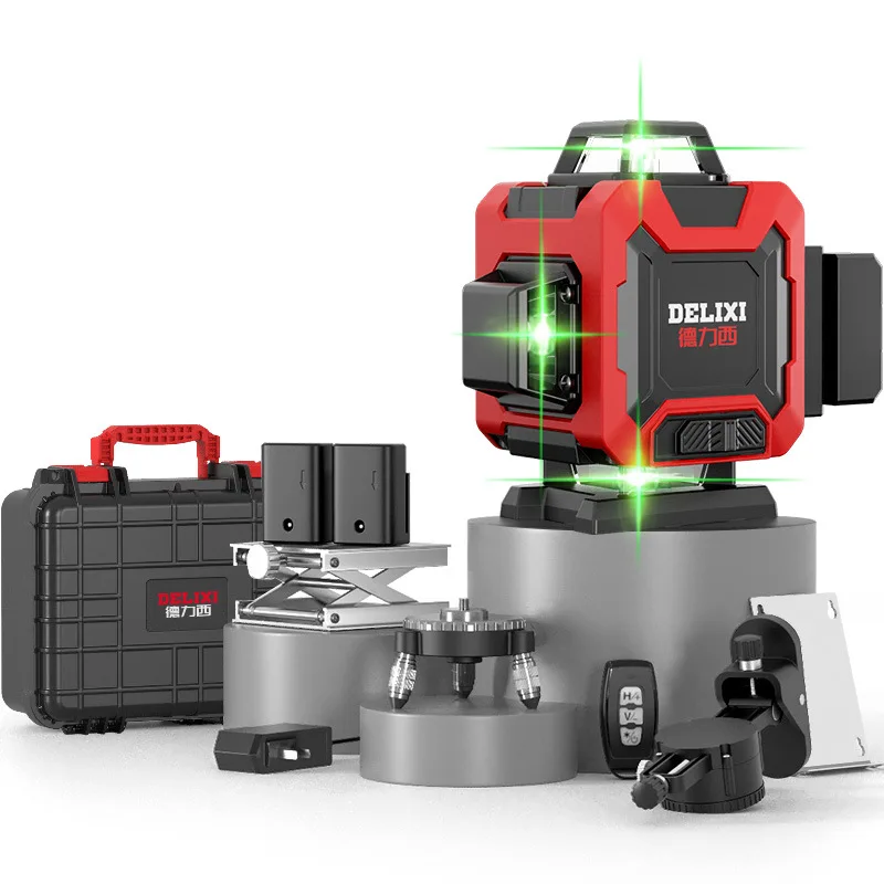 Infrared water level instrument green light 12 /16 lines of high-precision automatic level instrument adjustable coarse and fine