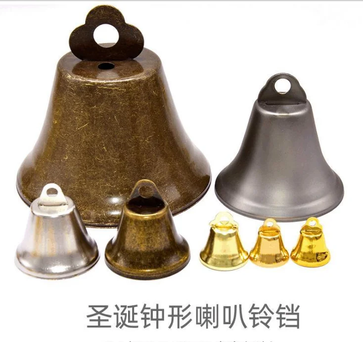 
Manufacturers selling colored metal trumpet bells, Christmas decorations bells can be customized LOGO 