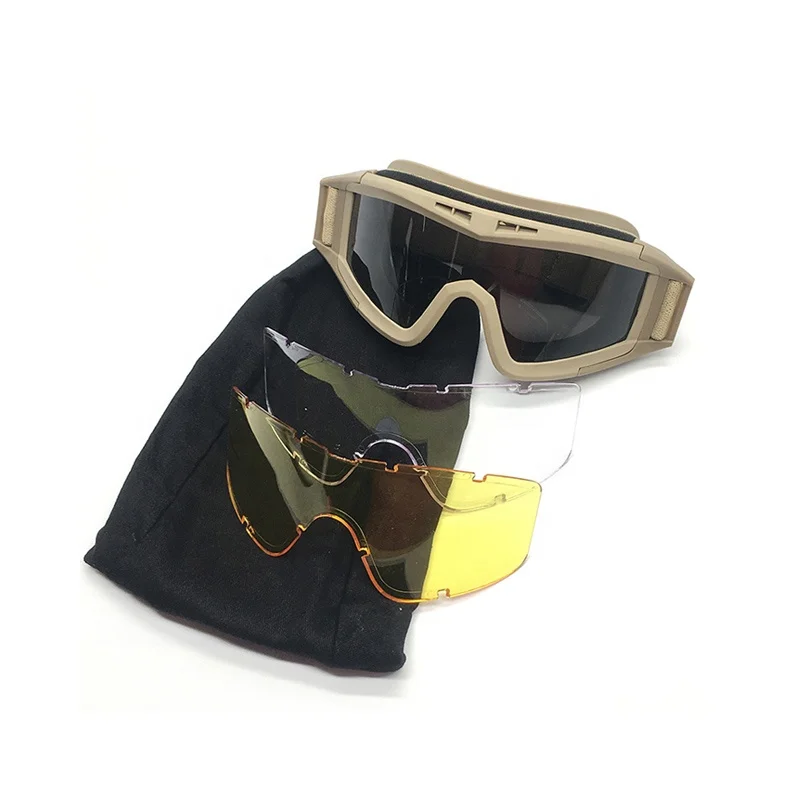 Ballistic Safety Goggles Goggles Tactical Safety Goggles Anti Fog for Glasses Cycling Shooting Hunting Paintball