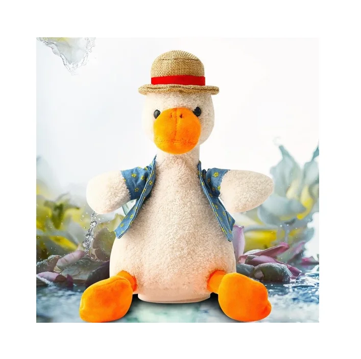 USB Cable Charging Dancer Toy Stuffed Plush Talking Dancing and Singing  Duck Repeat Musical Duck Toys