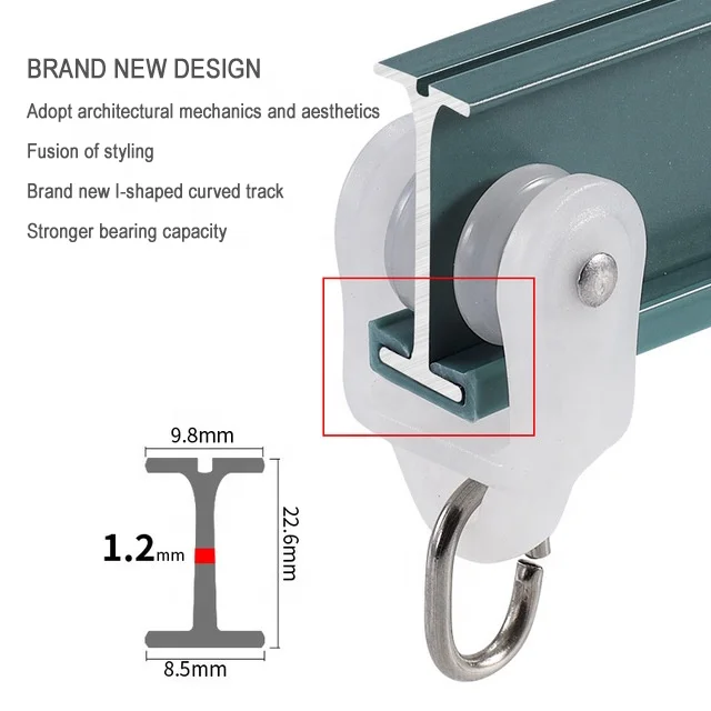 Customize L U curved Straight window track for curtain Hotel Home Heavy track  Duty bend 90 130 degree hospital curtain rails